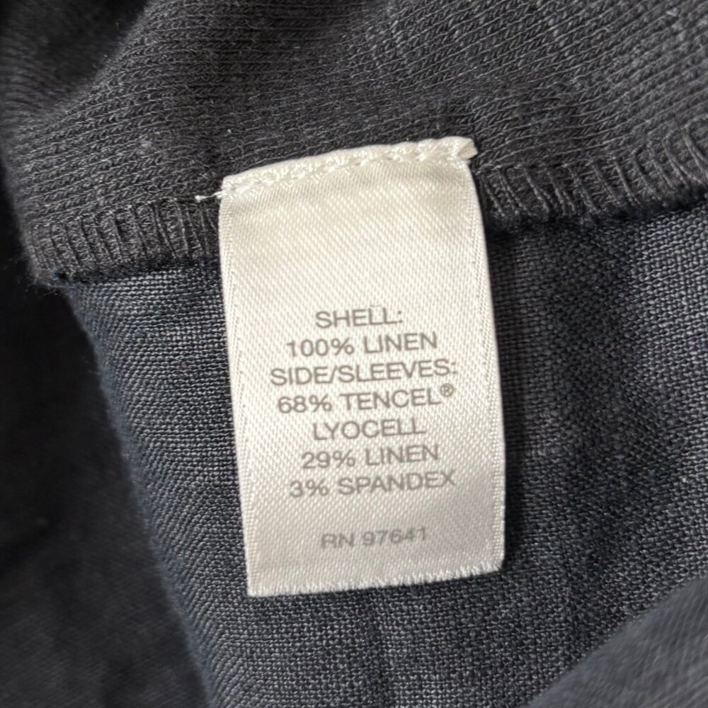 J.Jill Dress Women's Small Black Pure Jill Linen Blend Short Sleeve Lagenlook - Picture 13 of 13